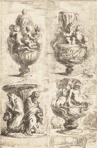 A négy váza, 1754. alkotó: Gabriel de Saint Aubin