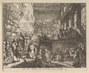 A Salon du Louvre kilátása 1753-ban, 1753-ban.