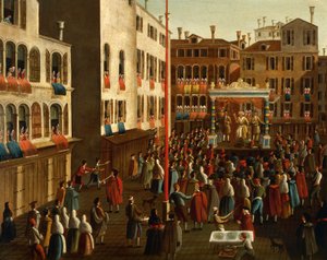 Olaszország, Veneto, Velence, Vásár a Campo San Lucán alkotó: Gabriele Bella