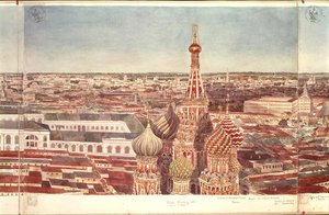 Moszkvai panoráma a Szent Bazil-székesegyházzal, 1819 (wc, papír) (lásd 170139-170146)