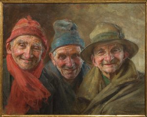 Három barát 1917 (olaj, vászon)