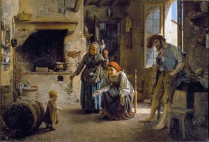 Egy gyermek első lépései Gaetano Chierici (1838-1920) festménye 1865 Méret: 70x100 cm Genes, Galleria d