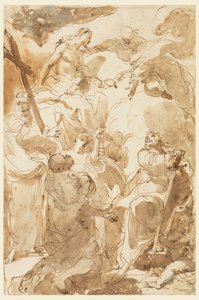 Rajz, A Szentháromság és az apostolok, Szent Péter és Szent Pál, 1770-80