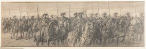 Spanyol katonák (ceruza, papír) alkotó: Gaetano Previati
