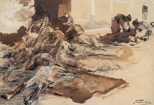 A pestis tanulmányozása alkotó: Gaetano Previati