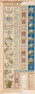 Pilaster Loggia V (dekoráció gyönyörű indákkal)