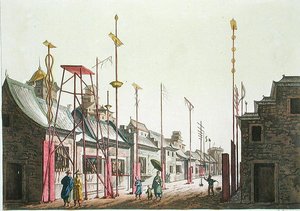 Pekingi nagy falak, Giulio Ferrario „Le Costume Ancien et Moderne” illusztrációja, az 1820-as és 30-as évek körül megjelent (színes metszet)