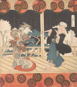 Furuichi Dance No. 2 of a Négyszett, 19. század. alkotó: Gakutei