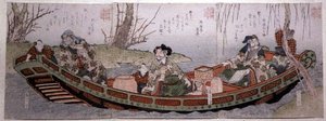 Sendai csoport triptichonja: Shu Királyság három hőse, 1818-30 körül (fatömbnyomat)
