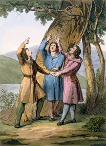 Svájc: A Helvét Konföderáció három vezetője, a "Costume dei Romani, Svizzeri..." c.