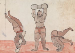 Három Jeytis gyakorlása alkotó: Gangaram Chintaman Tambat