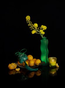 Élénk színű citrusos csendélet