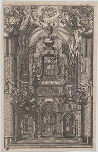 Ferdinánd katafalkja, egy azonosítatlan könyvből, kb. 1660-95.