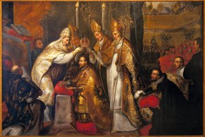 Kelemen pápa koronázta meg Bolognában V. Károly császárt