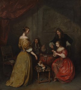 A Kártyaparti, kb. 1665. alkotó: Gaspar Netscher