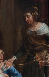 Izabella spanyol főhercegnő, aki ékszereit ajándékozza a hallei Szent Márton-bazilikának alkotó: Gaspar De Crayer