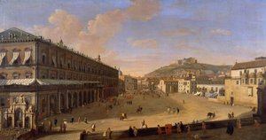 A nápolyi Palota tér, Gaspar van Wittel (1652 vagy 1653-1736) alkotó: Gaspar van Wittel