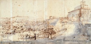Villa Medici Rómában, Gaspar van Wittel (kb. 1652-1736) alkotó: Gaspar van Wittel