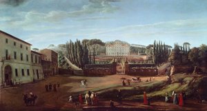 Villa Aldobrandini (olaj, vászon) alkotó: Gaspar van Wittel