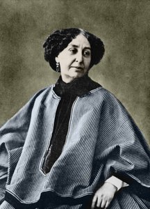 George Sand (Aurore Dupin, Baronne Dudevant) (1804-1876), francia író, Nadar fényképezte 1865 körül.