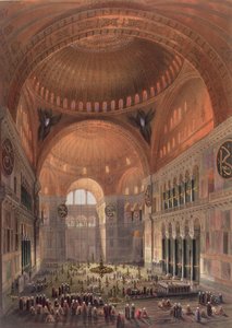 Haghia Sophia belseje, Konstantinápoly, pub. 1852