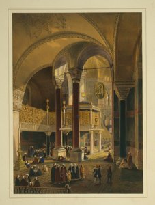 A császári galéria az Ayasofya mecsetben, a korábbi Hagia Sophia templomban.
