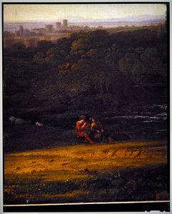 Olasz pásztortáj, részlet, dátum nélkül alkotó: Gaspard Poussin Dughet