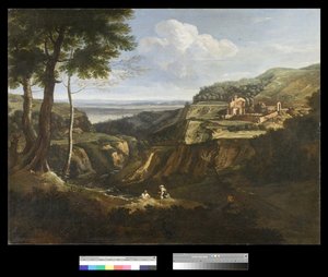 Kilátás a Camaldoli kolostorra Frascati közelében, 1670-75