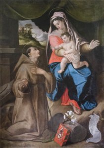 Madonna a gyermekkel és Páduai Szent Antal alkotó: Gaspare Gasparini