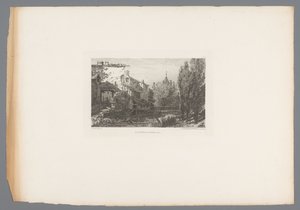 Kilátás egy patakra Salins közelében Le ruisseau à Salins (cím a tárgyon) Francia rézkarcok 1875-ből (sorozat címe) L