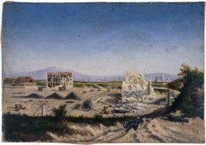Le Fort de Vanves, az 1870-es háború alatt, 1870 körül (olaj, vászon) alkotó: Gaston de Laperrière