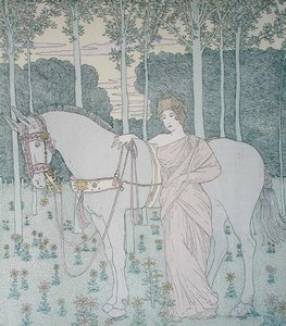 Nausicaa, illusztráció az Odüsszeia 6. könyvéből, Lecomte de l