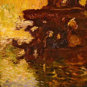 Kerti jelenet alkotó: Gaston de la Touche