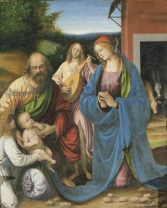 A születés és az utolsó vacsora részlete, Poliptikus, 1511 (3704244 részlet) alkotó: Gaudenzio Ferrari