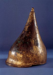 Gall művészet: szarvas sisak (2. vaskorszak, ie 250. Tene korszak). Saint Germain En Laye, Régiségek Múzeuma.