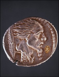 Vercingetorix feltételezett profilja egy Gauloise darabon. Az éremgyűjtemény múzeuma. Milánó