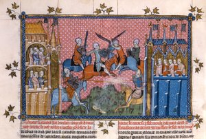 Jelenet a tó Lancelot romantikájából alkotó: Gautier