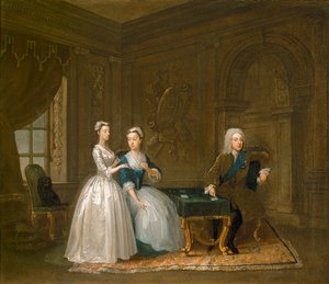 John Montagu, felesége és kisebbik lányuk portréja (olaj, vászon)