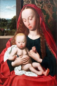 Német: Mária a gyermekkel Szűz Mária és gyermeke alkotó: Geertgen Tot sint Jans