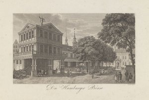 A régi tőzsde Hamburgban, 1822 alkotó: Geissler
