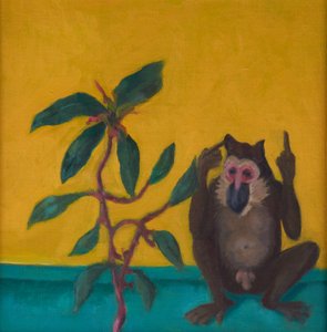 Monkey says No, 2024 (olaj, tábla)