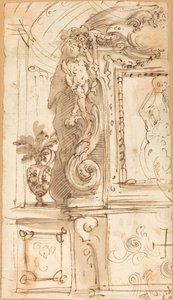 Egy igényesen faragott keret alkotó: Genoese 17th Century