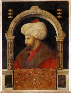 Mehmet II Fahti szultán, A hódító, Konstantinápoly meghódításának szultánja ... (olaj, vászon) alkotó: Gentile Bellini