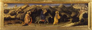 Repülés Egyiptomba (Predella of the Adoration of the Magi, Pala Strozzi) alkotó: Gentile da Fabriano