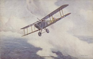 Sopwith Dolphin vadászrepülő (színes litho) alkotó: Geoffrey (after) Watson