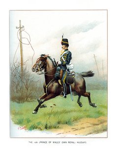 A 10. walesi herceg saját királyi huszárjaival, 1890.