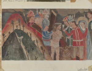10. számú keresztút: Jézust megfosztják ruháitól, c. 1936.