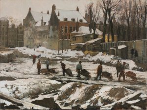 Amszterdami építkezés, 1902 körül (olaj, szövet)