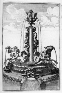 Szökőkútterv, 1664 alkotó: Georg Andreas Bockler