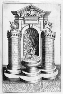 Szökőkútterv, 1664 alkotó: Georg Andreas Bockler